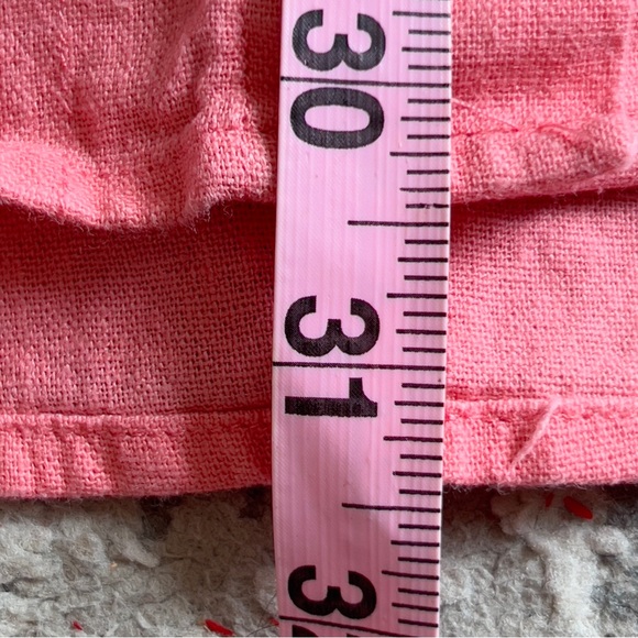 Simply Noelle Coral pink Button-up pockets linen long top Sz L/XL - Picture 7 of 9